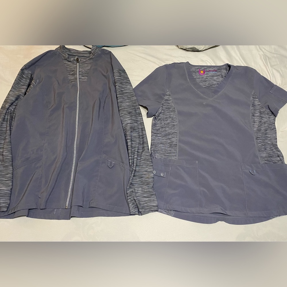 Urbane Scrubs gray scrub set, large